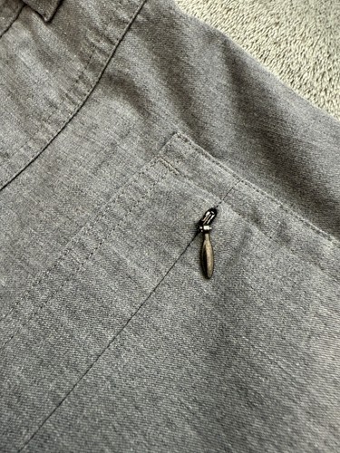 nau Mens 30x31 Chino Pants Organic Cotton Blend Gray Grey Zip Pockets Casual - Picture 6 of 9
