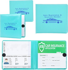 Auto Registration and Insurance Card Holder 2 Packs Car Document ID Holder Glove
