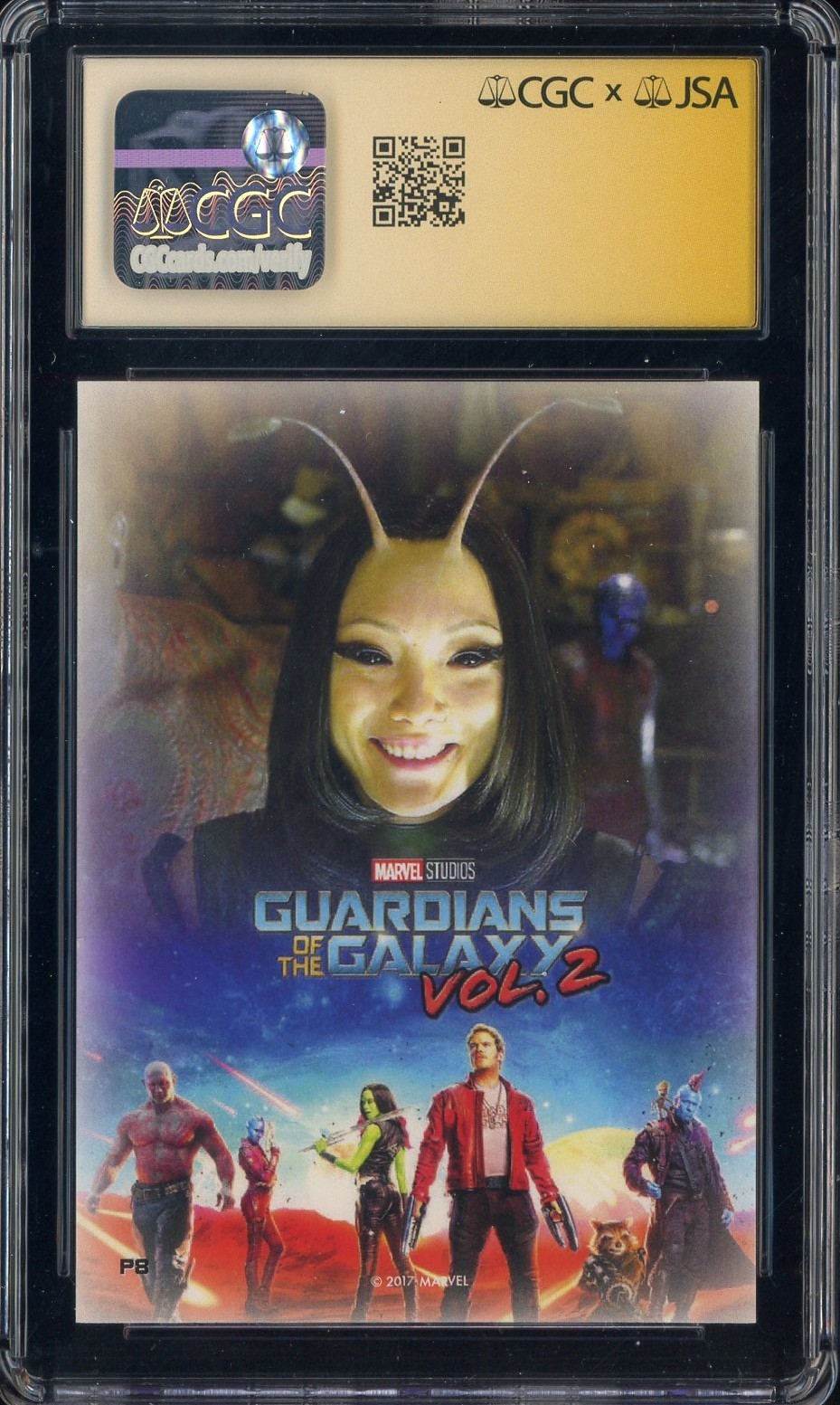 Pom Klementieff Signed 2017 Marvel Guardians of the Galaxy CGC AU w/ AUTO 10 view 2