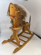 Big Wooden Rocking Horse Amish Style Toy Decor Medium Size 16  H x 18" W x 7 L