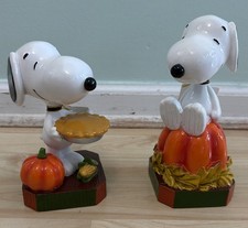 Peanuts Snoopy Fall Harvest Halloween Thanksgiving Figurines Set of 2 New VHTF