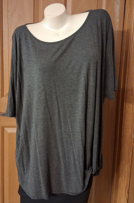 Maurice's 24/7 Gray Tee Scoop Neck Dolman Sleeves Plus Size 4