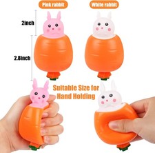 4 Pack Stress Balls Bunny Squeeze Ball Carrot Rabbit Stress