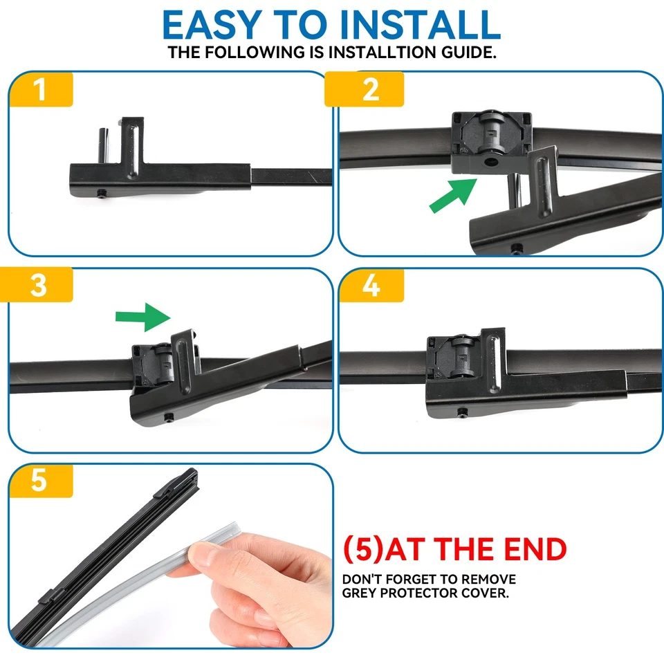 Limpiaparabrisas delantero de 4 puertas 24" 19" para BMW E90 E91 325i 328i 328xi 335i Foto 3 de 4