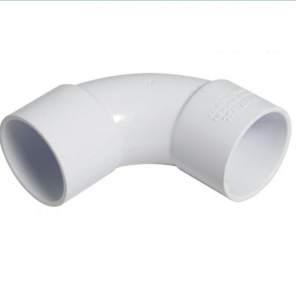 FLOPLAST Solvent White 92.5 Degree 50mm (56mm) Waste Bend - Bag of 2 - Image 2