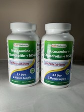 2X Best Naturals Glucosamine Chondroitin MSM 180 Capsules