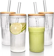 Glass - 22 oz Iced Coffee Mug Beverage Mug Iced Coffee Mug