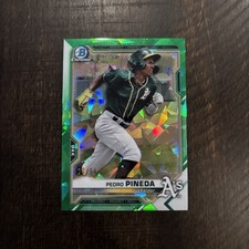 2021 Bowman Chrome Draft Sapphire Green /50 PEDRO PINEDA BDC-65 Athletics