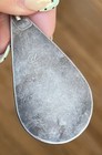 Old Pawn Navajo Sterling Turquoise Coral 2.5” Teardrop Pendant on Pearls Sgd CW — photo 10