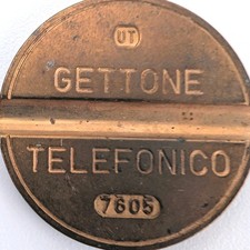 Vintage Italian Telephone Token Gettone Telefonico 7605 May 1976 UT Mint Mark