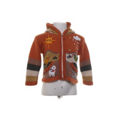 Strickjacke, Unisex (Kinder), Größe: 110/116, Orange/Mehrfarbig, Sonstiges #4oK