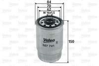 Kraftstofffilter Valeo 587741 Anschraubfilter FüR KIA Hyundai Getz Accent Starex