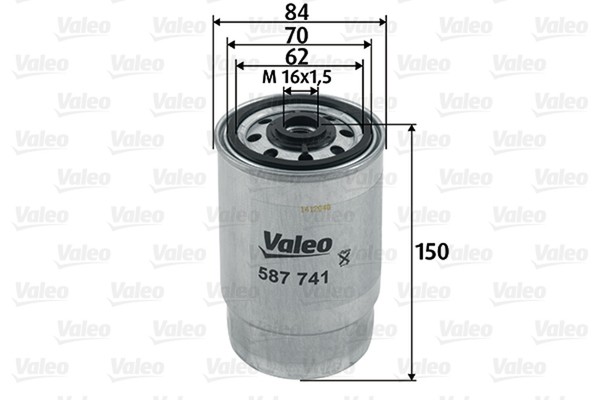 Kraftstofffilter Valeo 587741 Anschraubfilter FüR KIA Hyundai Getz Accent Starex-image