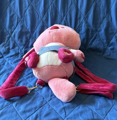 Authentic Miniso Loopy Zanmang 12” Plush Backpack Pink Beaver