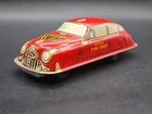 Vintage 1950s Marx Tin Friction Litho Official Fire Chief 7" Long Friction Works