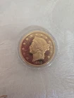 1849 $20 Gold Plated Liberty Double Eagle Coin National Collector's - COPY