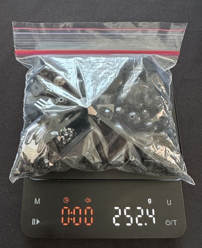 Restposten Kunststoffperlen gemischt schwarz grau 250 Gramm 250g verschiedene Formen - Bild 17 von 19