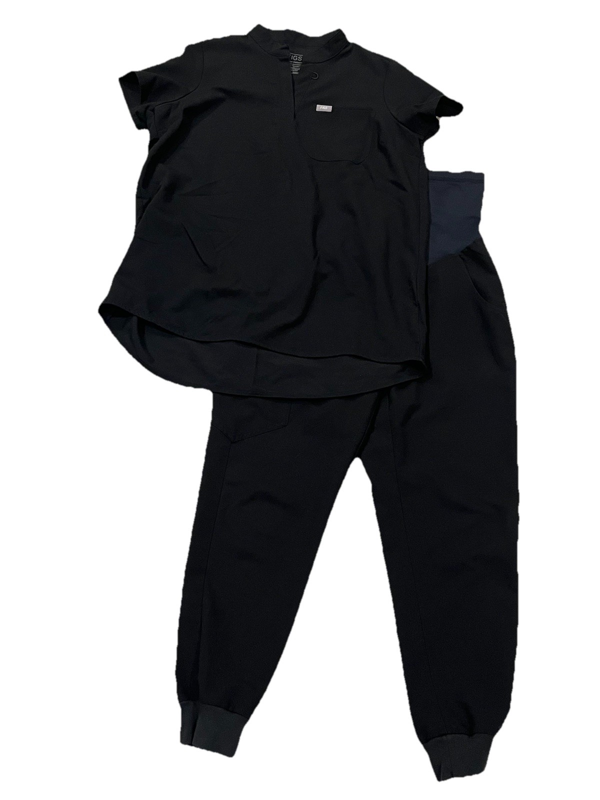 Figs Women’s S Maternity Black Scrub Set Zamora S/P Joggers S Top Healthcare