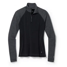 $115 Smartwool Women’s 1/4 Zip Pullover Merino- 1/4 Zip-Black Dots