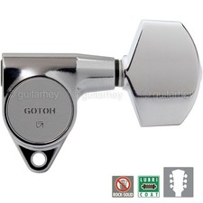 NEW Gotoh SG301-01 Tuners Set L3 R3 Machine Head Large Buttons - 3x3 - CHROME