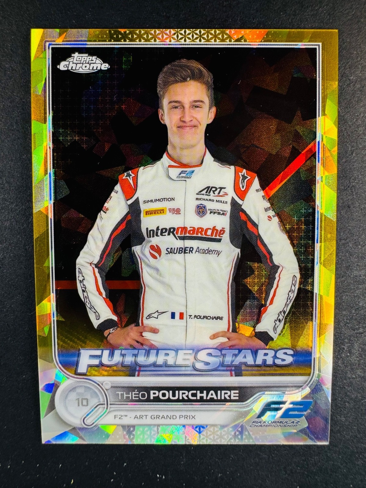2022 Topps Chrome Sapphire Formula 1 F1 #86 Theo Pourchaire Gold 45/50