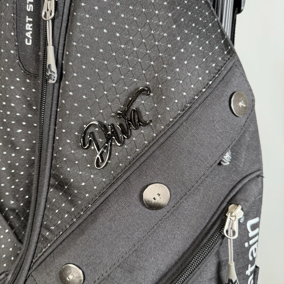 Sun Mountain Diva Women's Golf Club Cart Bag Black/Silver 14-Way Dividers NEW - Image 2 of 4
