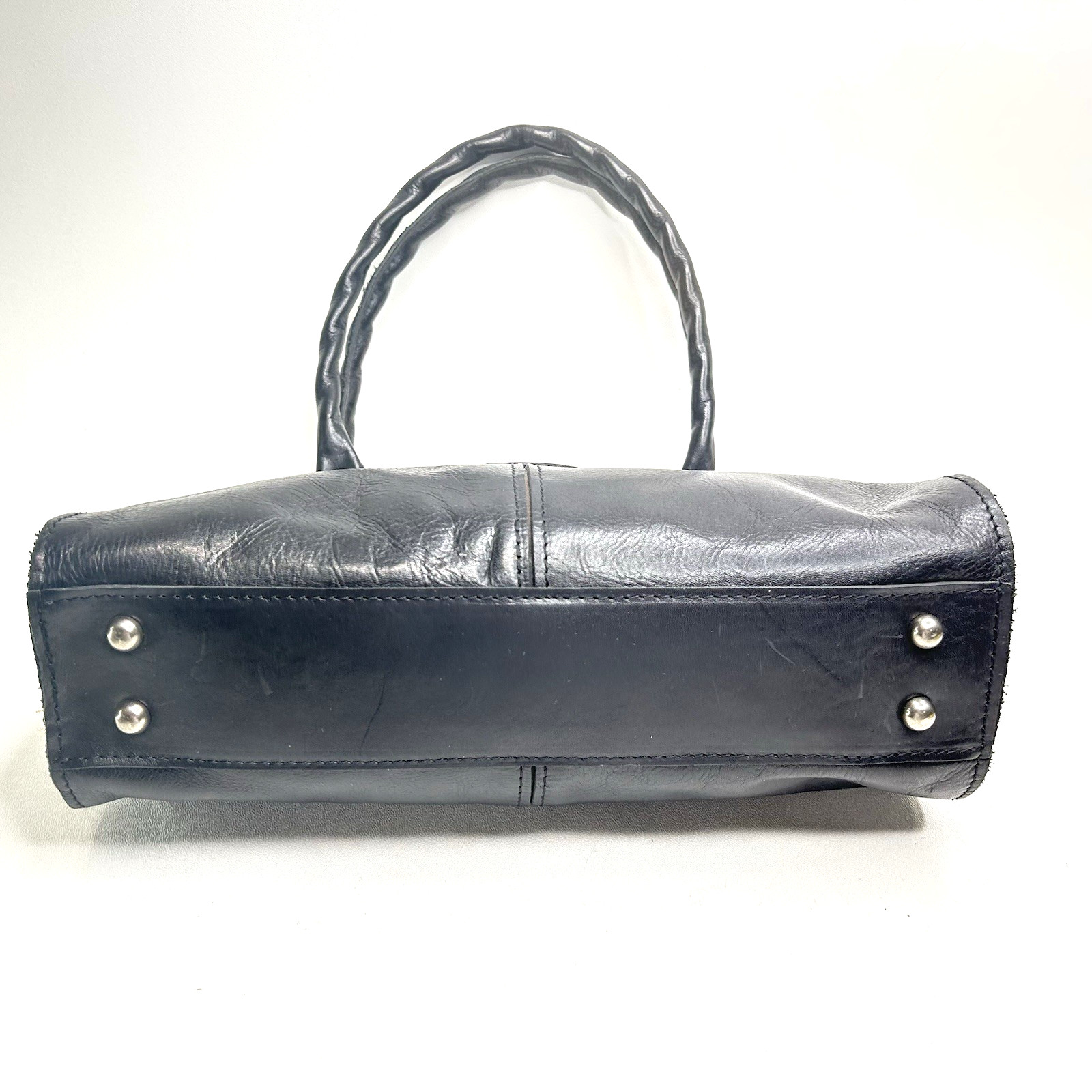 PATRICIA NASH ‘Rienzo’ Leather Handbag Shoulder Bag Satchel BLACK Contemporary