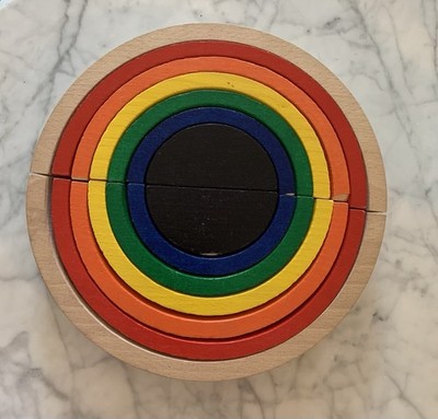 13 Piece Wooden Stacking/Nesting Rainbow Montessori Toy