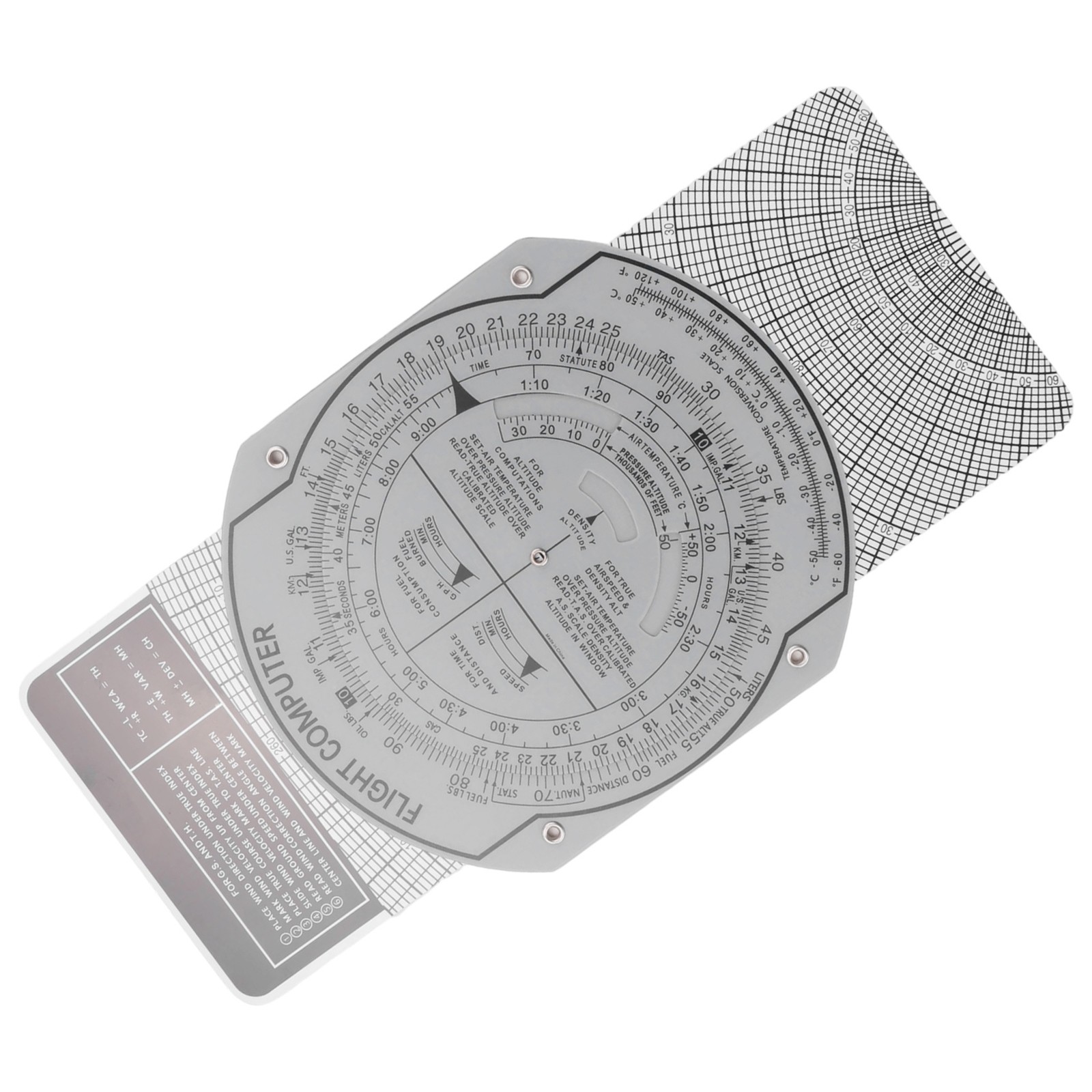 Computadora de Vuelo E6B Plotter de AviacióN Regla de CáLculo Circular Util7794