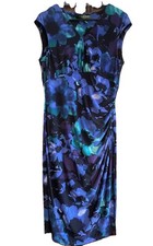 Lauren Ralph Lauren Women’s Dress Size 12 Sleeveless Multicolor floral Wrap Vtg