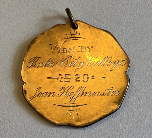 Antique 1920 Gold Filled Baltimore City College Tennis Pendant Award Medal - Bild 4 von 4