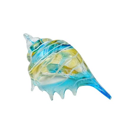 Künstlerisches Ornament aus Glas in Muschelform für Arbeitszimmer, Bücherregal,