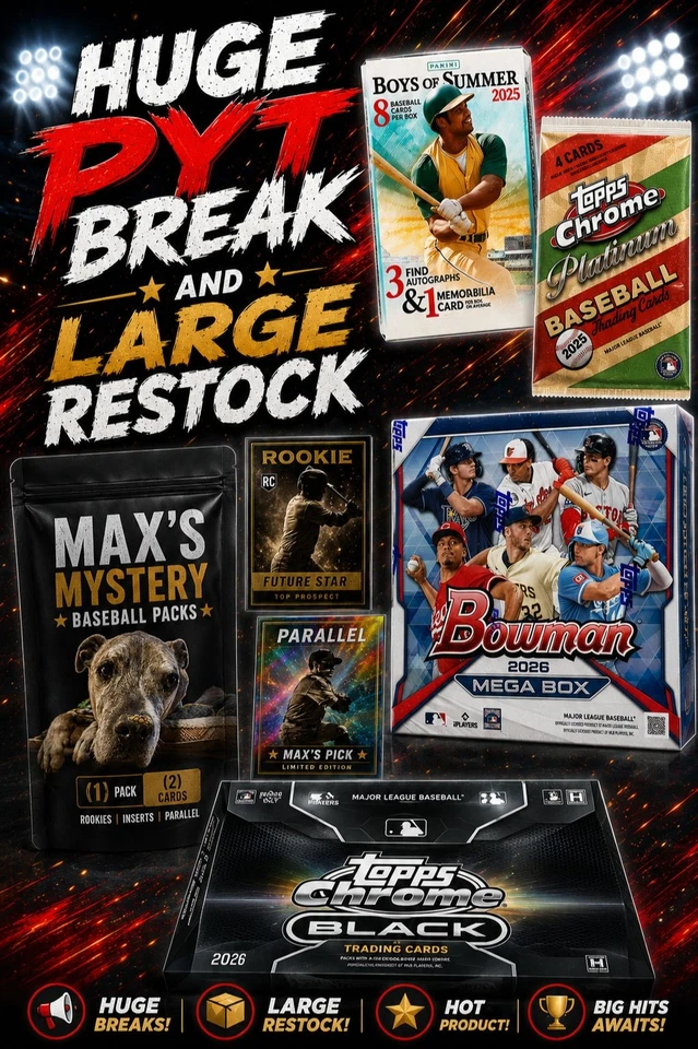 MUILT BOX ⚾BREAK  MYSTERY PACKS & EBAYS LARGEST RIP N SHIP SELECTION