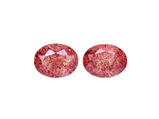 3.42  cts Strawberry pink natural Natronite Oval cut 2 Pcs  See Video