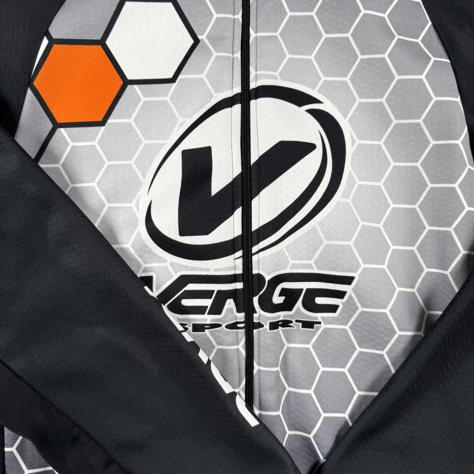 Мужская спортивная велосипедная куртка Verge средний шестигранный узор на молнии из флиса Polartec Line - Изображение 2 из 4