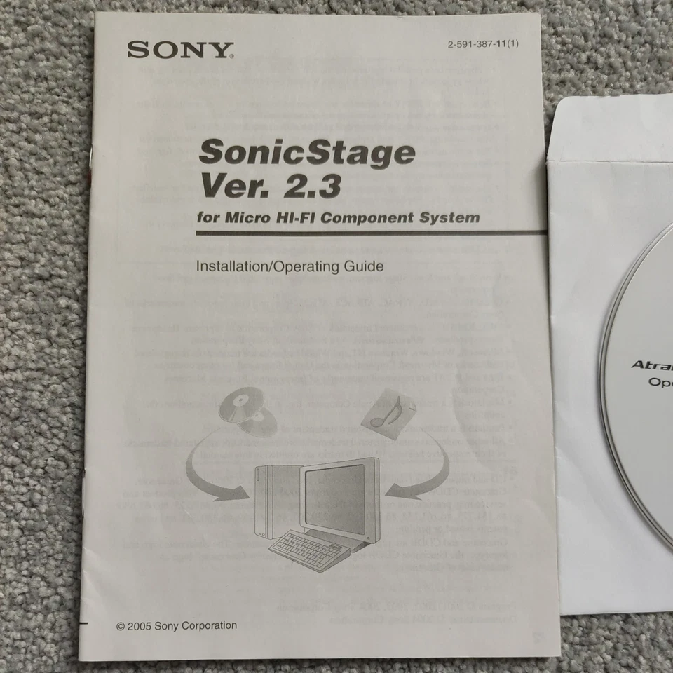 Sony SonicStage Version V2.3 for ATRAC Audio Device Made in Japan (2-103-206-13) - Image 4 of 4