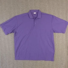 Hartwell Sports Pullover Polo Shirt Mens 4XL SS 1/4 Button Cotton Blend Purple