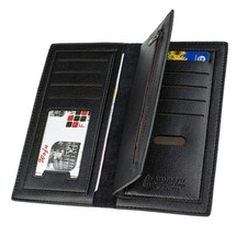 Men's Long Wallet Leather Bifold Slim ID Credit Card Holder Pockets Clutch Purse