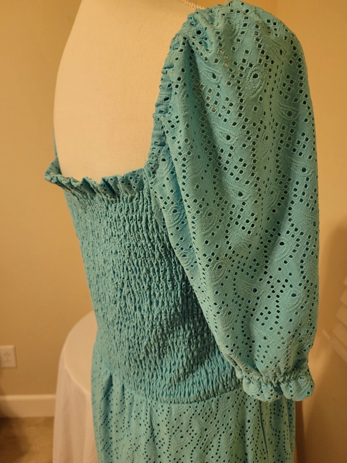 Abito estivo Michael Kors blu turchese color occhiello taglia XL