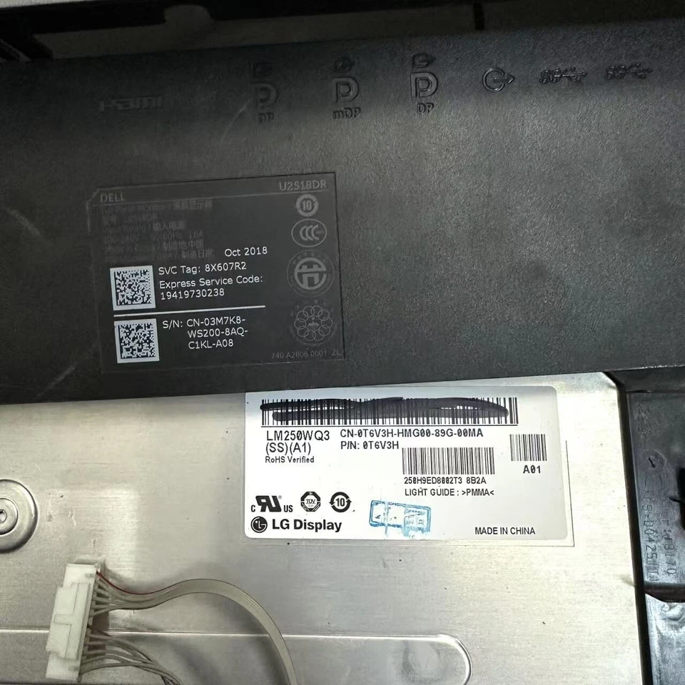 Cable Dell U2518dr LVDS para LM250WQ3 Foto 3 de 3