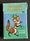 Vintage 1951 Whitman Animal Rummy Card Deck Game With Box Fox Bunny Squirrel Dog