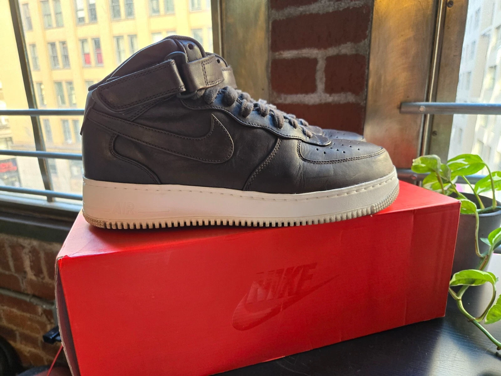Nike Air Force 1 Mid Velvet Marron Taille 12 NikeLab Supreme Off white cdg stussy
