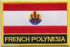 France French Polynesia Flag Embroidered Patch Badge - Sew or Iron on