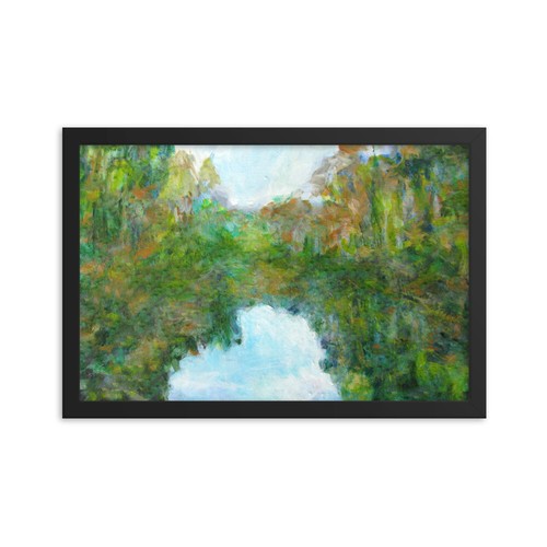 Framed Art Poster Print "Harvey Lake" Framed Print of Painting by Don Willis Jr - Picture 4 of 5