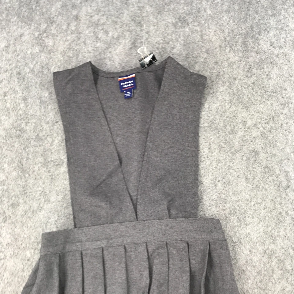 Uniforme Escolar Plisado Cuello en V Delantal Gris Niñas Talla 10 Tostadas Francesas Foto 3 de 4