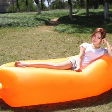 Outdoor beach waterproof manual inflatable polyester nylon lazy boy couch
