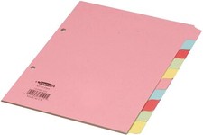 Image of Concord Divider 10-Part A5 160gsm Pastel Colours 72199