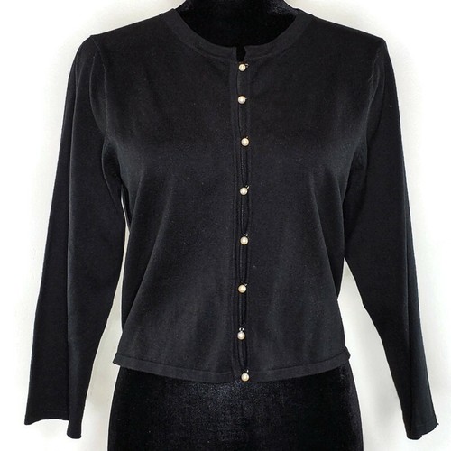 Black, Cardigan, Pearl Buttons | eBay
