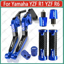 US 4Pcs Motorcycle Brake Clutch Levers Grips Handle Sets For Yamaha YZF R1 R6