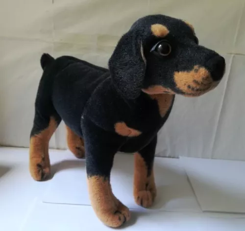 Dobermann Pinscher Hund Plüschtier Plüsch Spielzeug Puppe Kinder Geschenke - Bild 7 von 7